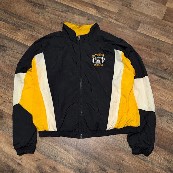 Vintage Champion Pittsburgh Steelers Black and Yellow Jacket - Picture 1 of 4